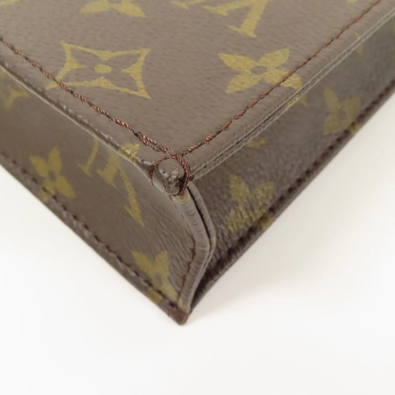 LOUIS VUITTON Petit Sac Plat M69442 兩用包 塗層帆布 棕色 / Brown 塗層帆布 中古品A - 縮圖 8