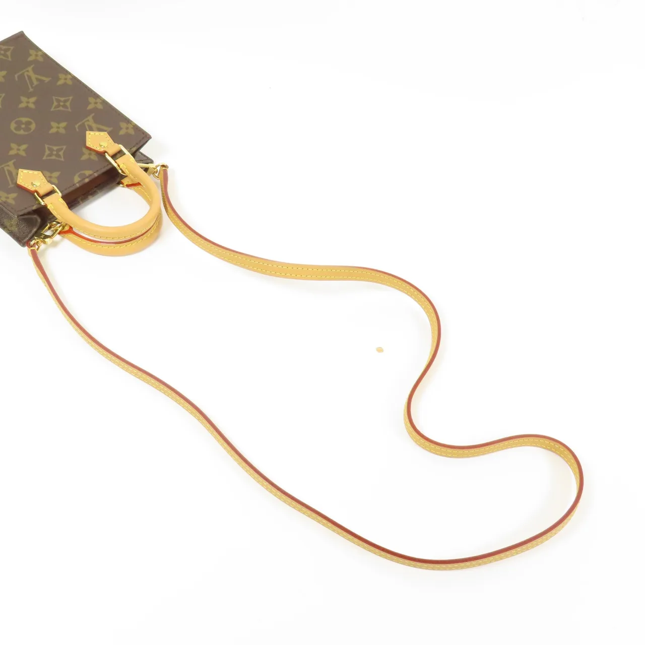 LOUIS VUITTON Petit Sac Plat M69442 兩用包 塗層帆布 棕色 / Brown 塗層帆布 中古品A - 縮圖 9