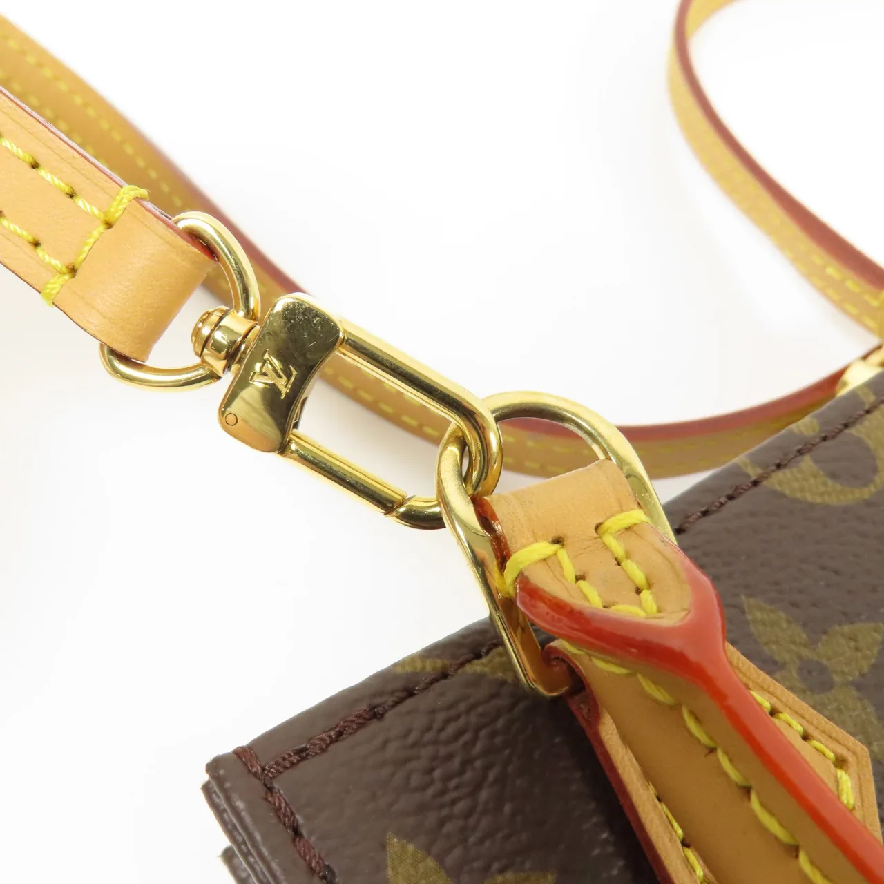 LOUIS VUITTON Petit Sac Plat M69442 兩用包 塗層帆布 棕色 / Brown 塗層帆布 中古品A - 縮圖 10