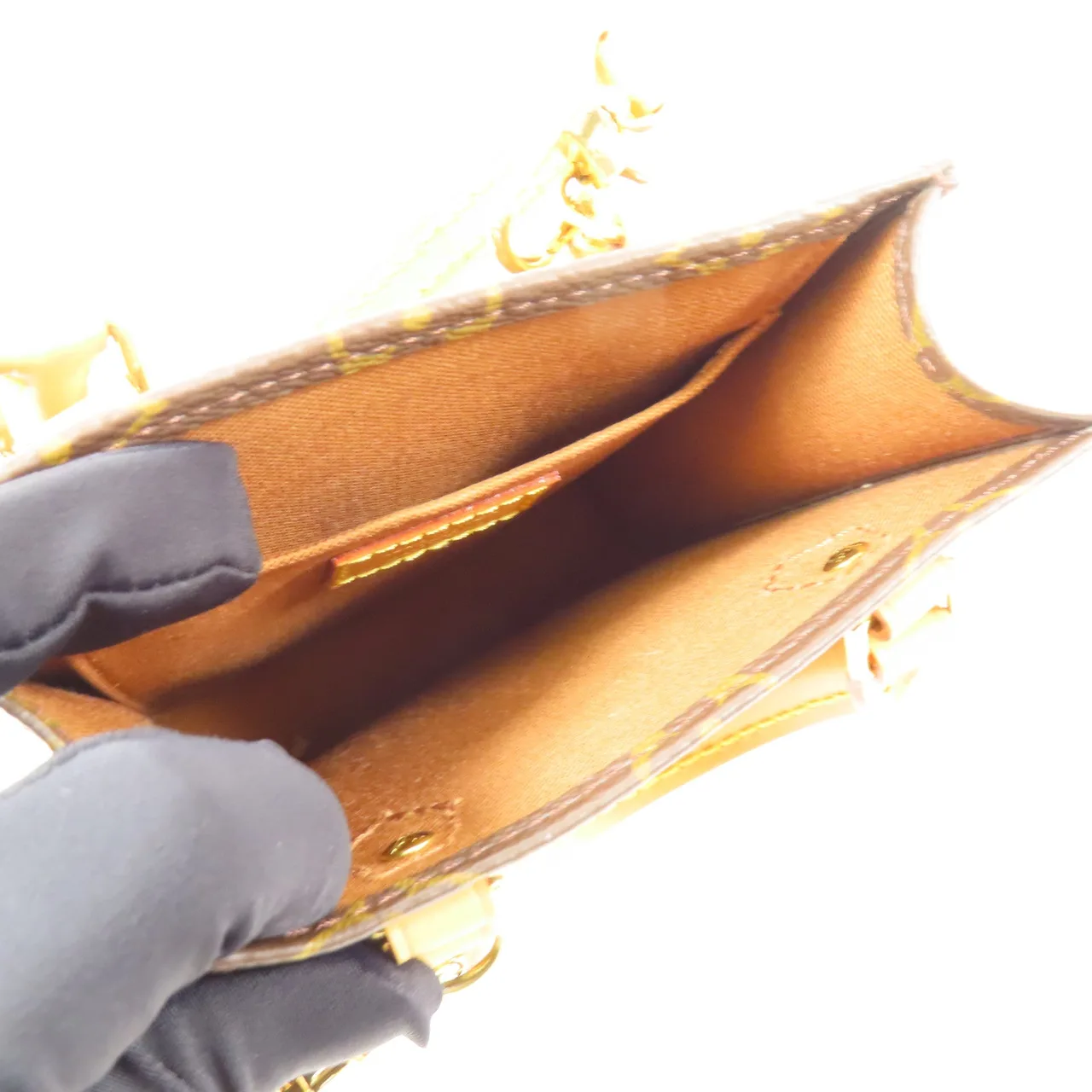 LOUIS VUITTON Petit Sac Plat M69442 兩用包 塗層帆布 棕色 / Brown 塗層帆布 中古品A - 縮圖 11