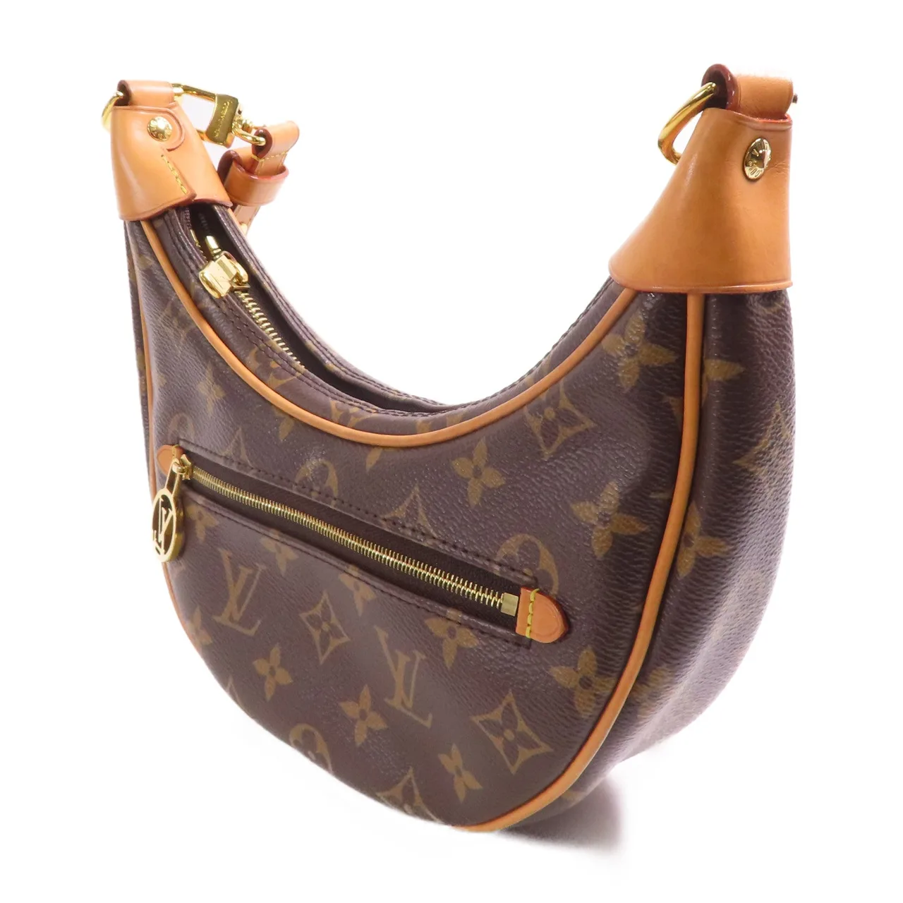 LOUIS VUITTON Loop M81098 兩用包 塗層帆布 棕色 / Brown/Marron 塗層帆布 中古品A - 縮圖 3