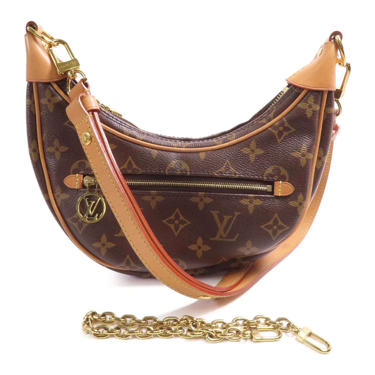 LOUIS VUITTON Loop M81098 兩用包 塗層帆布 棕色 / Brown/Marron 塗層帆布 中古品A - 縮圖 13