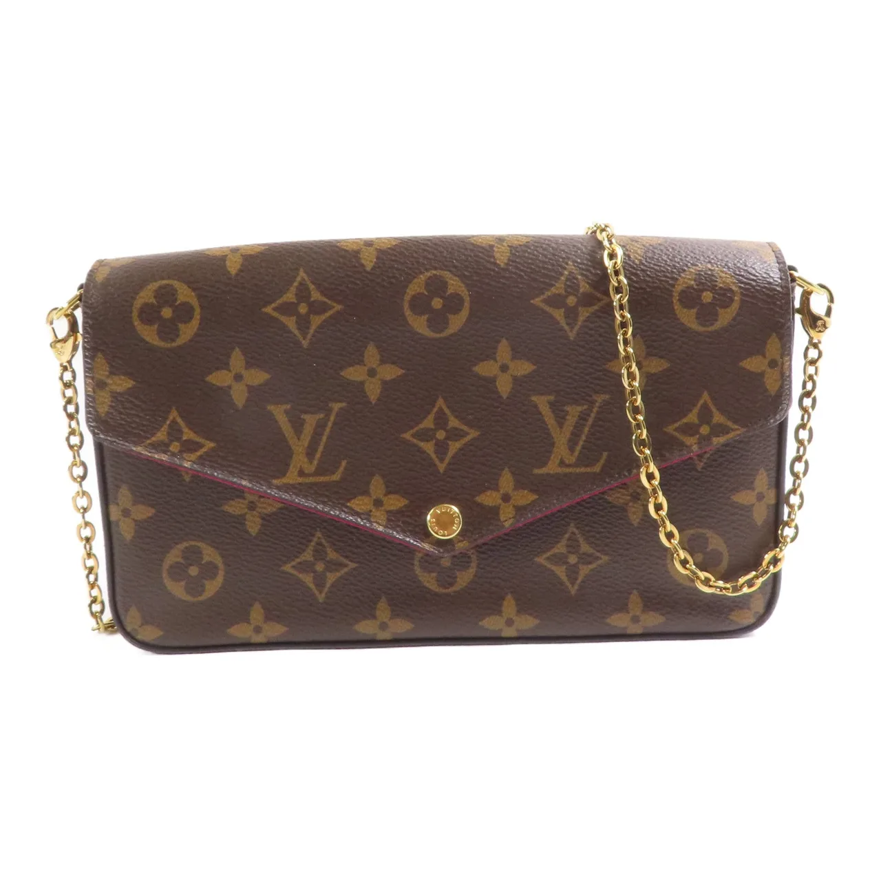 LOUIS VUITTON Felicie M61276 肩背包 塗層帆布 棕色 / Brown 塗層帆布 中古品A - 縮圖 2