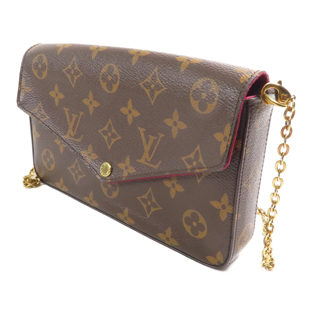 LOUIS VUITTON Felicie M61276 肩背包 塗層帆布 棕色 / Brown 塗層帆布 中古品A - 縮圖 4