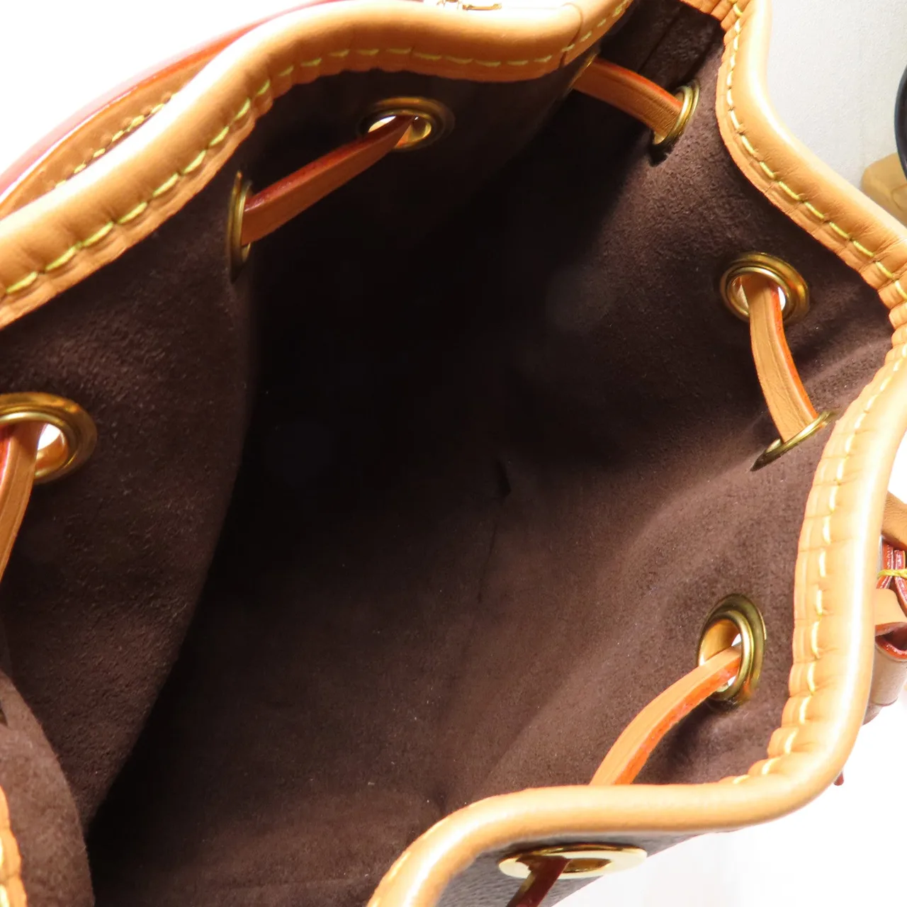 LOUIS VUITTON Nano Noe M81266 兩用包 塗層帆布 棕色 / Brown/Marron 塗層帆布 中古品A - 縮圖 5