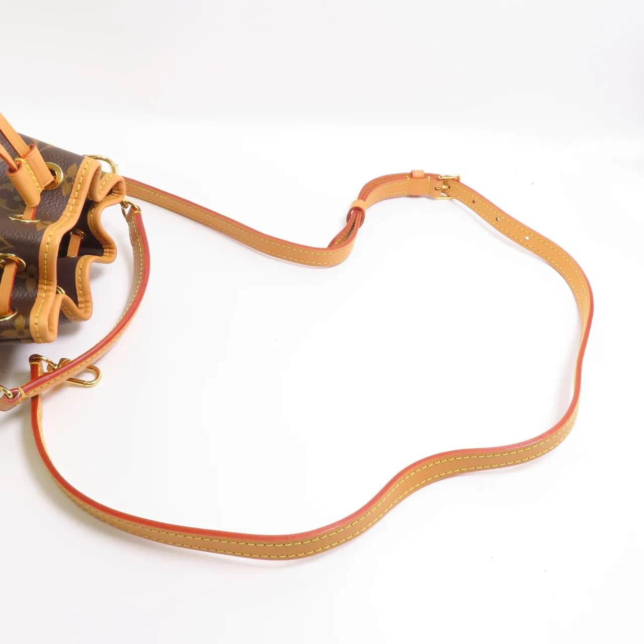 LOUIS VUITTON Nano Noe M81266 兩用包 塗層帆布 棕色 / Brown/Marron 塗層帆布 中古品A - 縮圖 6