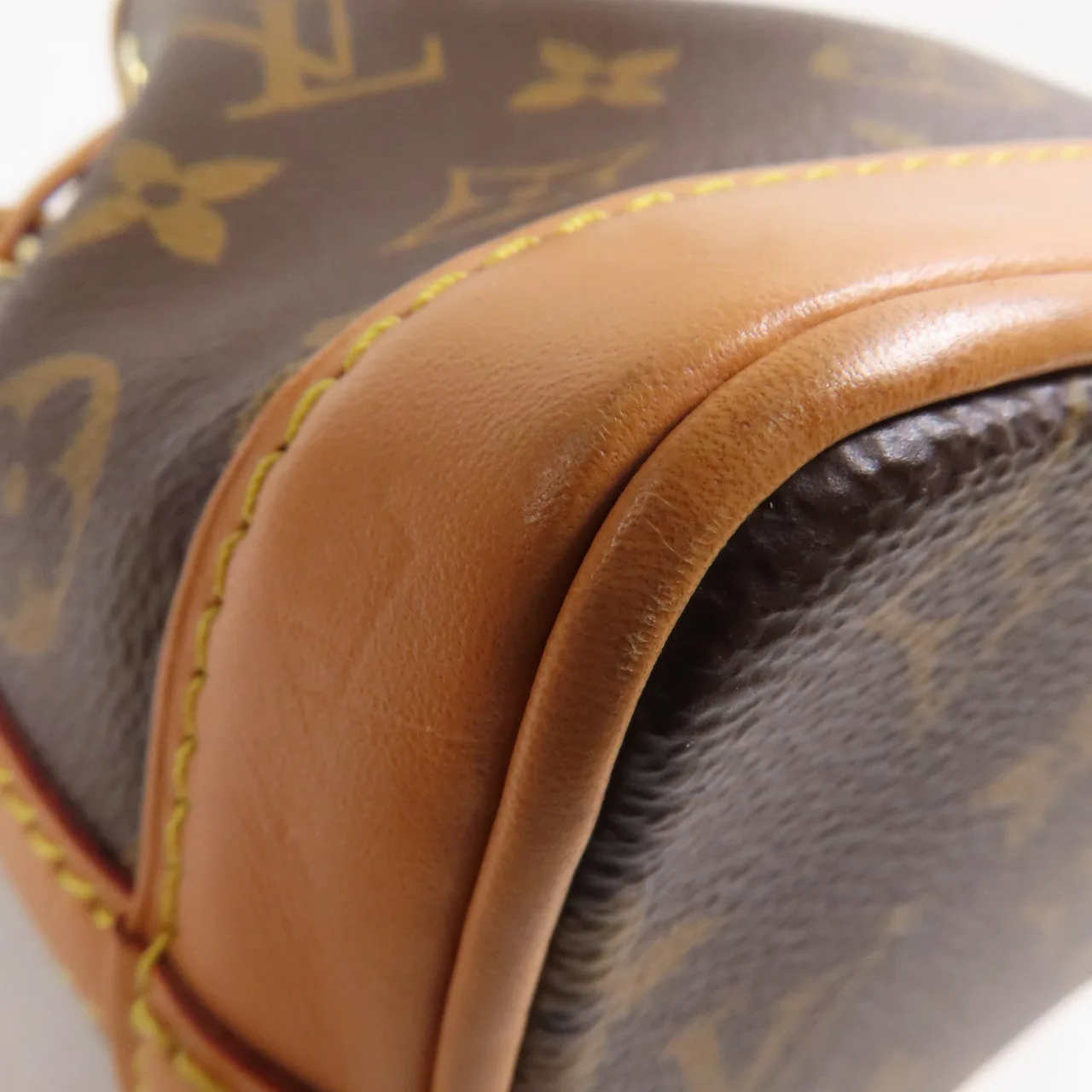 LOUIS VUITTON Nano Noe M81266 兩用包 塗層帆布 棕色 / Brown/Marron 塗層帆布 中古品A - 縮圖 7