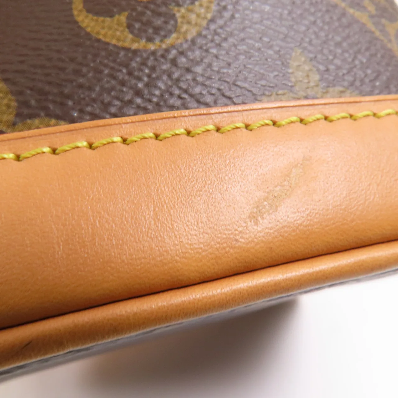 LOUIS VUITTON Nano Noe M81266 兩用包 塗層帆布 棕色 / Brown/Marron 塗層帆布 中古品A - 縮圖 9