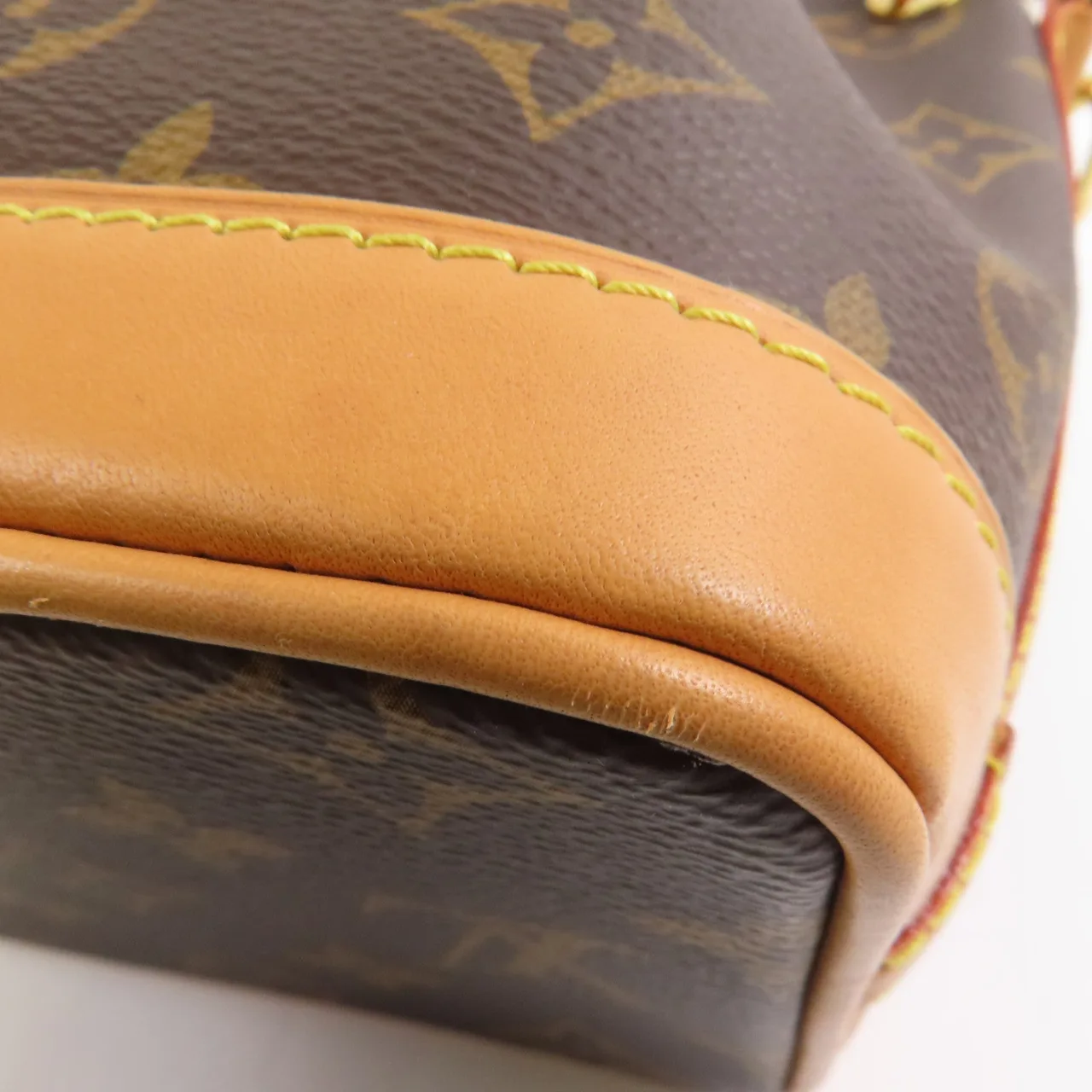 LOUIS VUITTON Nano Noe M81266 兩用包 塗層帆布 棕色 / Brown/Marron 塗層帆布 中古品A - 縮圖 10