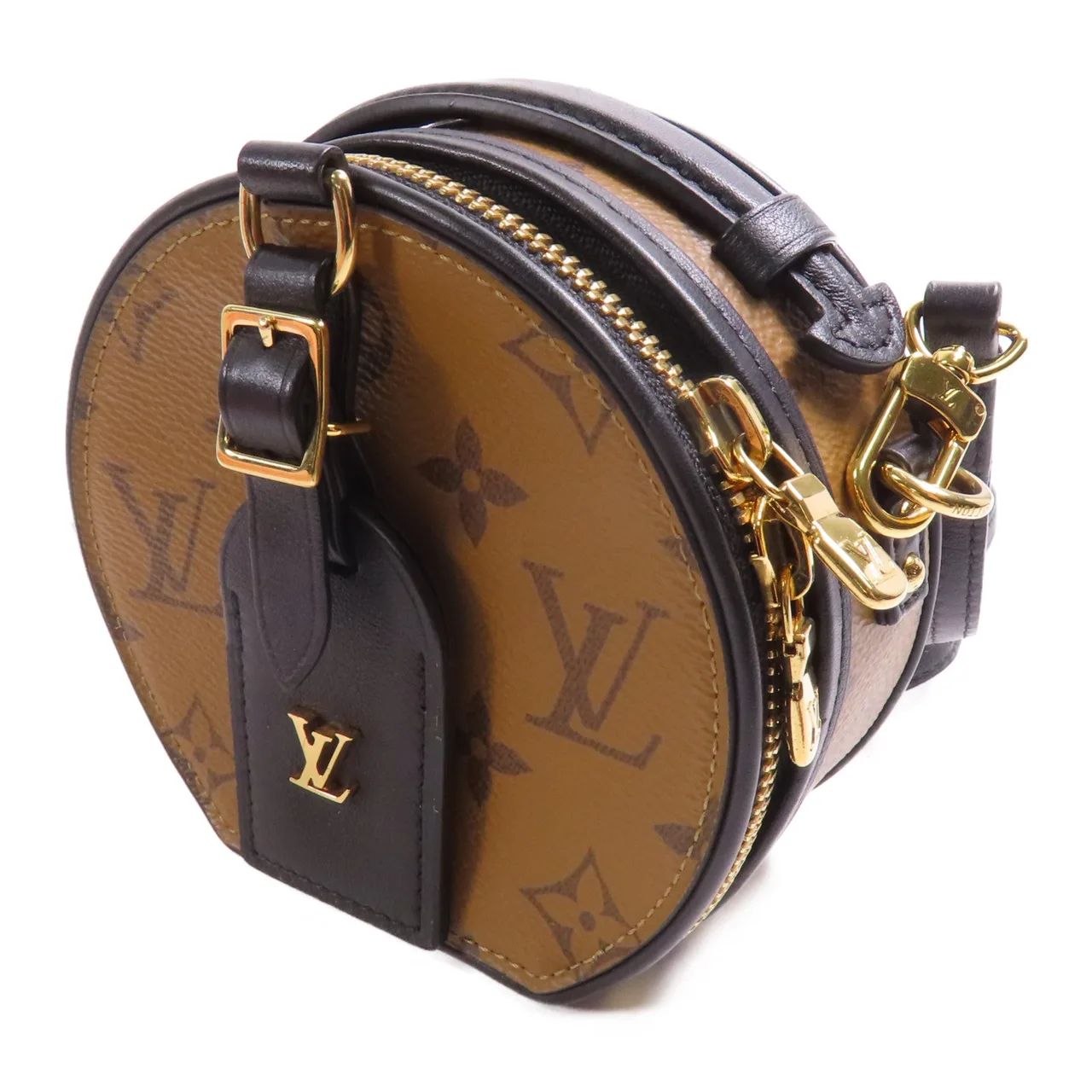 LOUIS VUITTON Boite Chapeau M68276 肩背包 塗層帆布 棕色 / Marron/Black 塗層帆布 中古品A - 縮圖 3