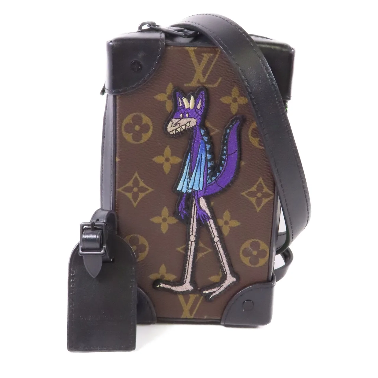 LOUIS VUITTON Soft Trunk M80144 Shoulder Bag Coated Canvas 棕色 / Brown