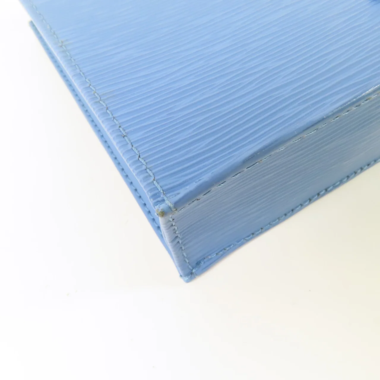 LOUIS VUITTON Petit Sac Plat M80167 兩用包 牛皮 藍色 / Pale Blue 牛皮 中古品A - 縮圖 5