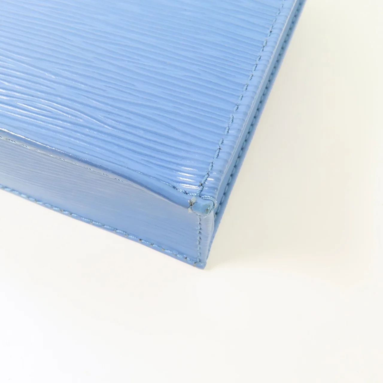 LOUIS VUITTON Petit Sac Plat M80167 兩用包 牛皮 藍色 / Pale Blue 牛皮 中古品A - 縮圖 8