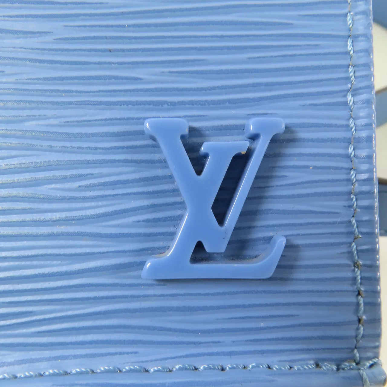 LOUIS VUITTON Petit Sac Plat M80167 兩用包 牛皮 藍色 / Pale Blue 牛皮 中古品A - 縮圖 11