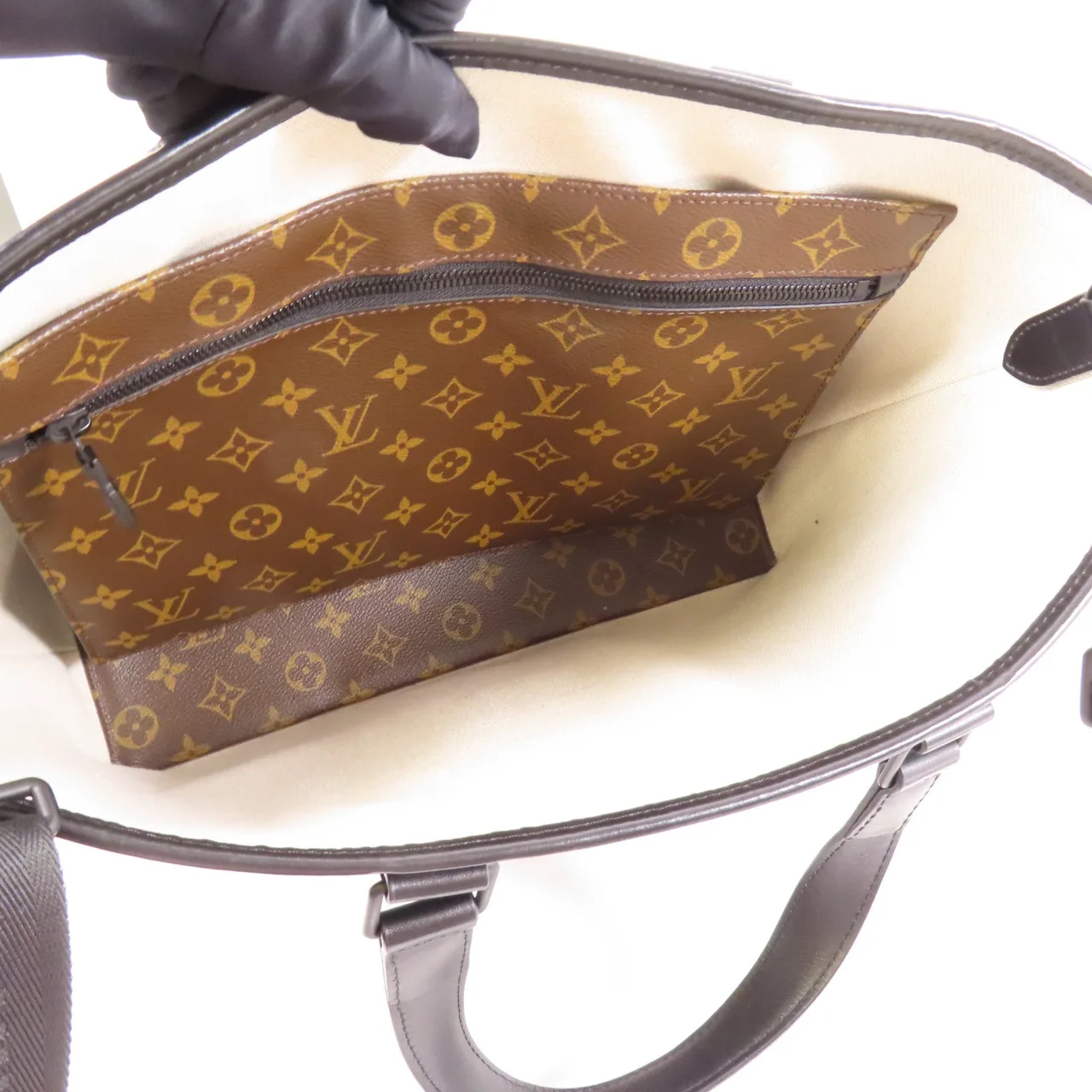 LOUIS VUITTON M45733 兩用包 塗層帆布 棕色 / Brown 塗層帆布 中古品A - 縮圖 12