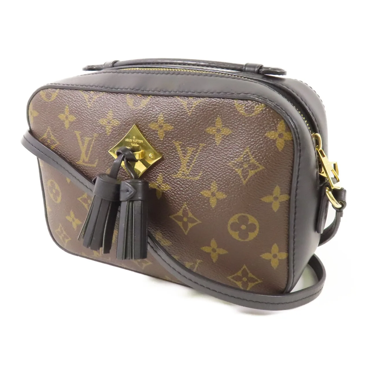 LOUIS VUITTON Saintonge M43555 兩用包 塗層帆布 棕色 / Brown/Black 塗層帆布 中古品B - 縮圖 3