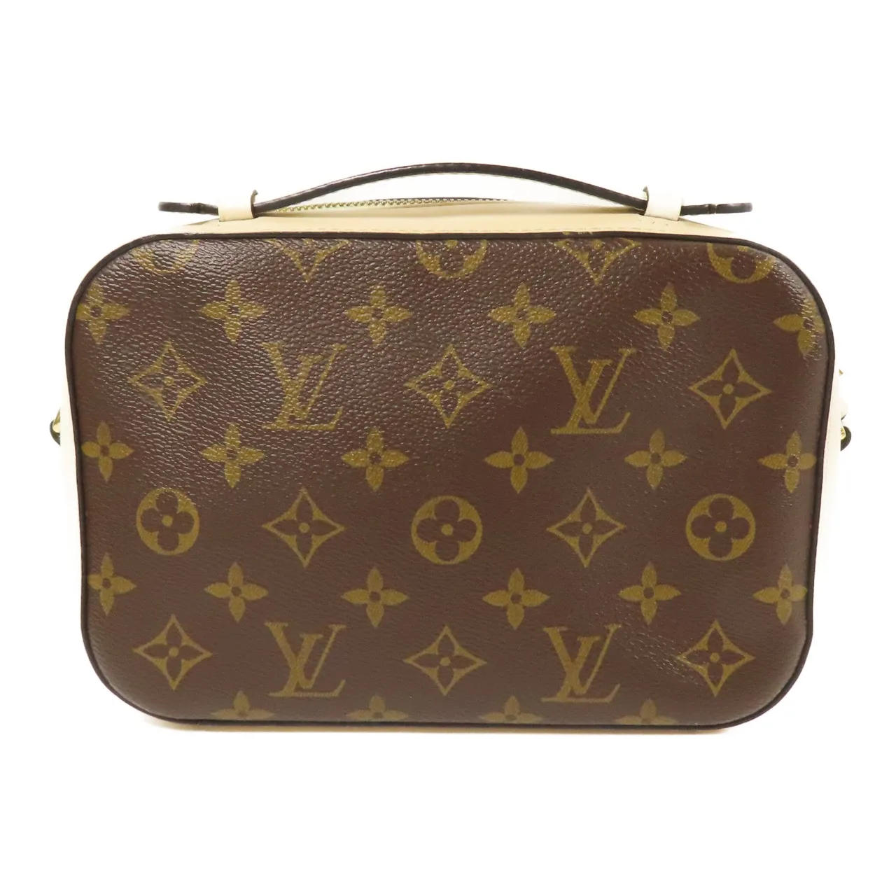 LOUIS VUITTON Saintonge M43559 兩用包 塗層帆布 棕色 / 白色 / Brown/Beige 塗層帆布 中古品B - 縮圖 2