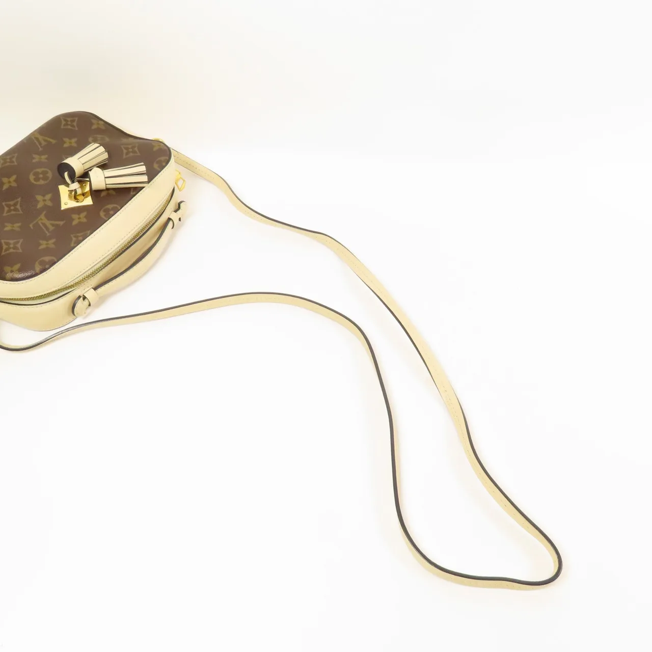 LOUIS VUITTON Saintonge M43559 兩用包 塗層帆布 棕色 / 白色 / Brown/Beige 塗層帆布 中古品B - 縮圖 8