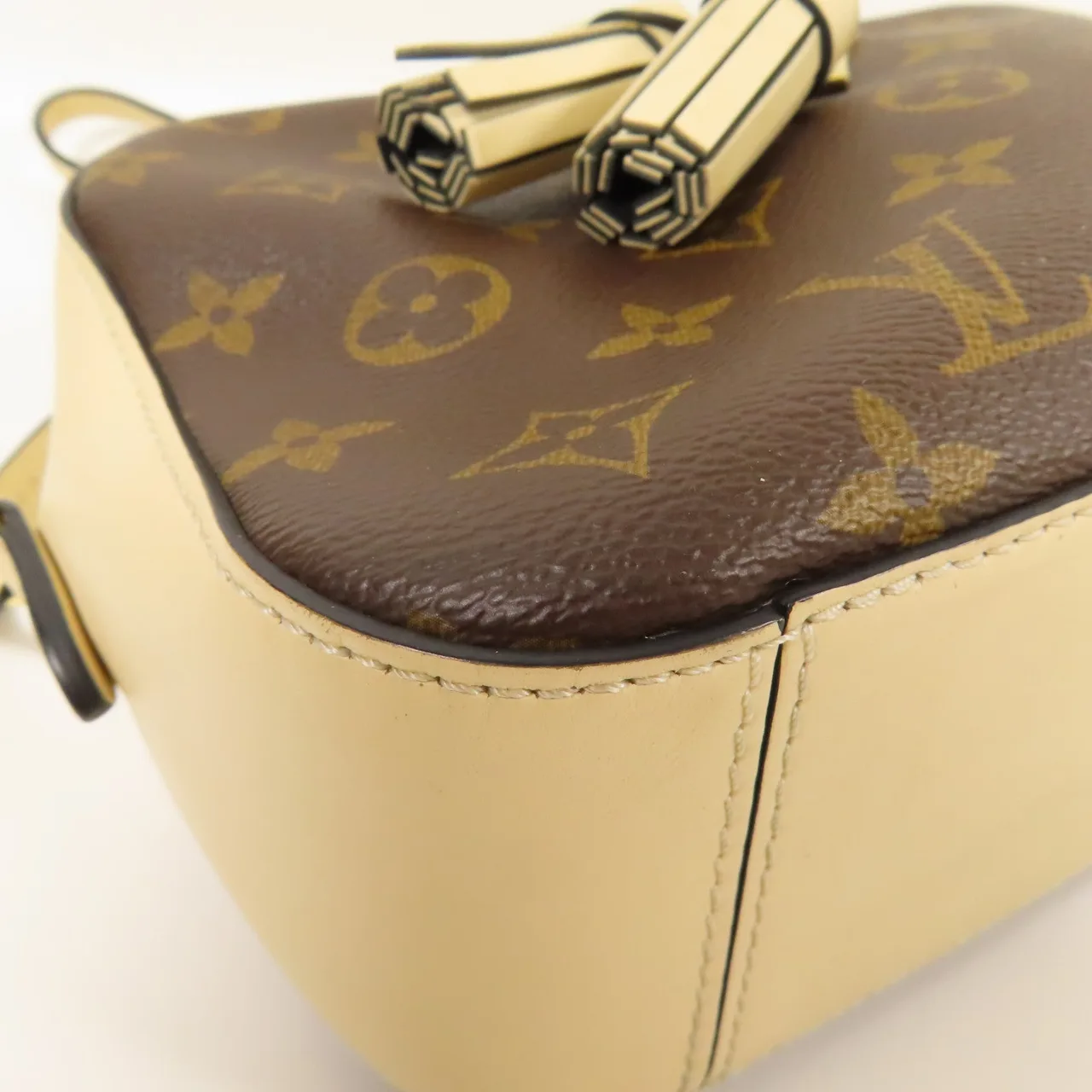 LOUIS VUITTON Saintonge M43559 兩用包 塗層帆布 棕色 / 白色 / Brown/Beige 塗層帆布 中古品B - 縮圖 9