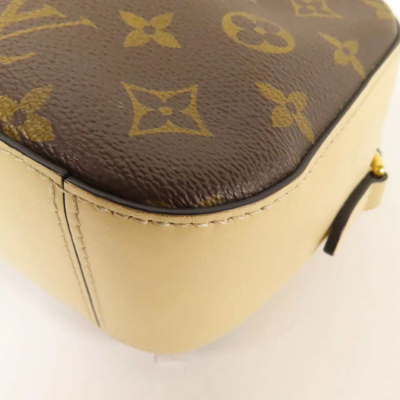 LOUIS VUITTON Saintonge M43559 兩用包 塗層帆布 棕色 / 白色 / Brown/Beige 塗層帆布 中古品B - 縮圖 12