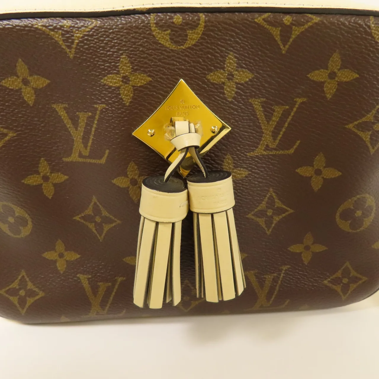 LOUIS VUITTON Saintonge M43559 兩用包 塗層帆布 棕色 / 白色 / Brown/Beige 塗層帆布 中古品B - 縮圖 13