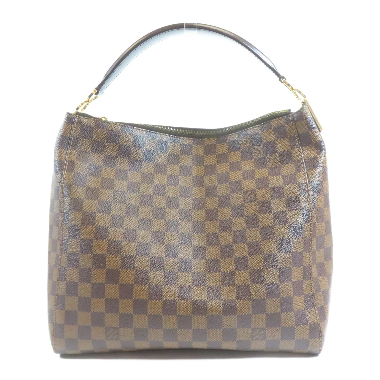 LOUIS VUITTON Portobello N41184 Handbag Coated Canvas 棕色 / Ebene