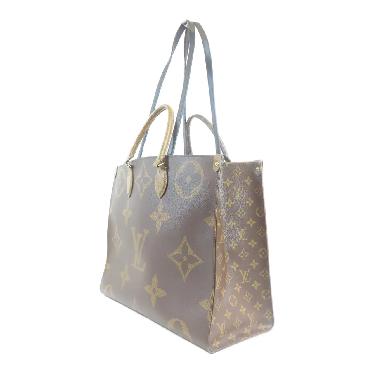 LOUIS VUITTON OnTheGo M45320 兩用包 塗層帆布 棕色 / Brown/Marron 塗層帆布 中古品A - 縮圖 3