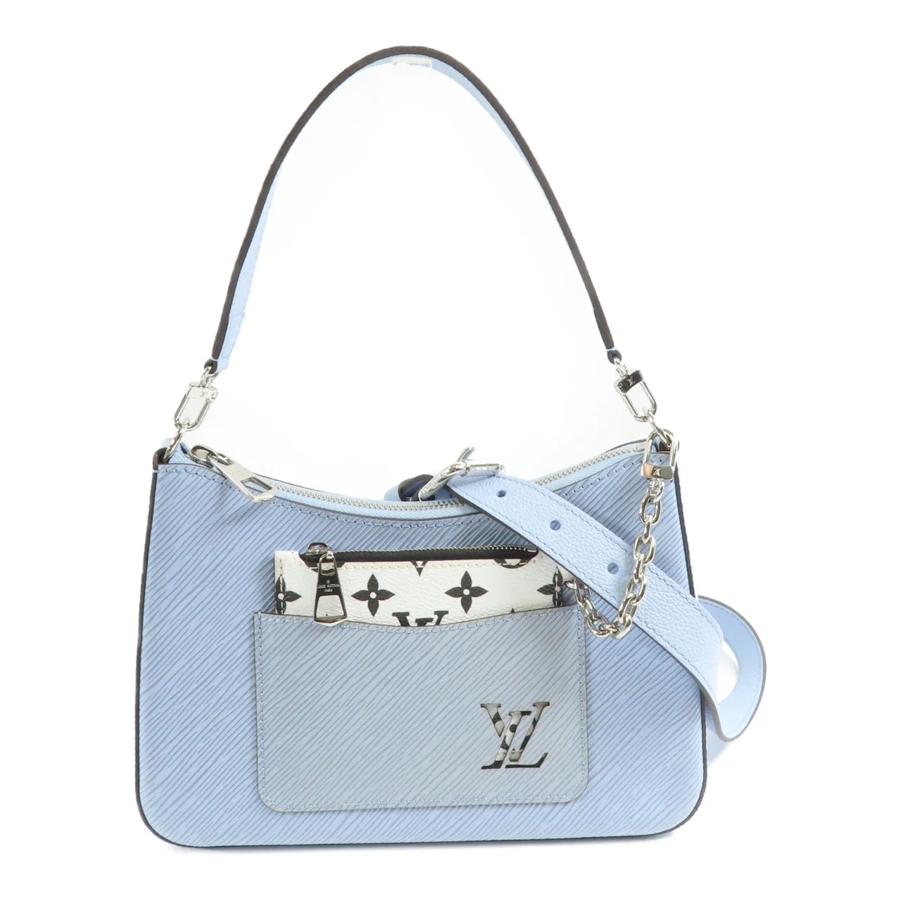 LOUIS VUITTON Marelle M59486 2-Way Bag Calfskin 藍色 / Blue