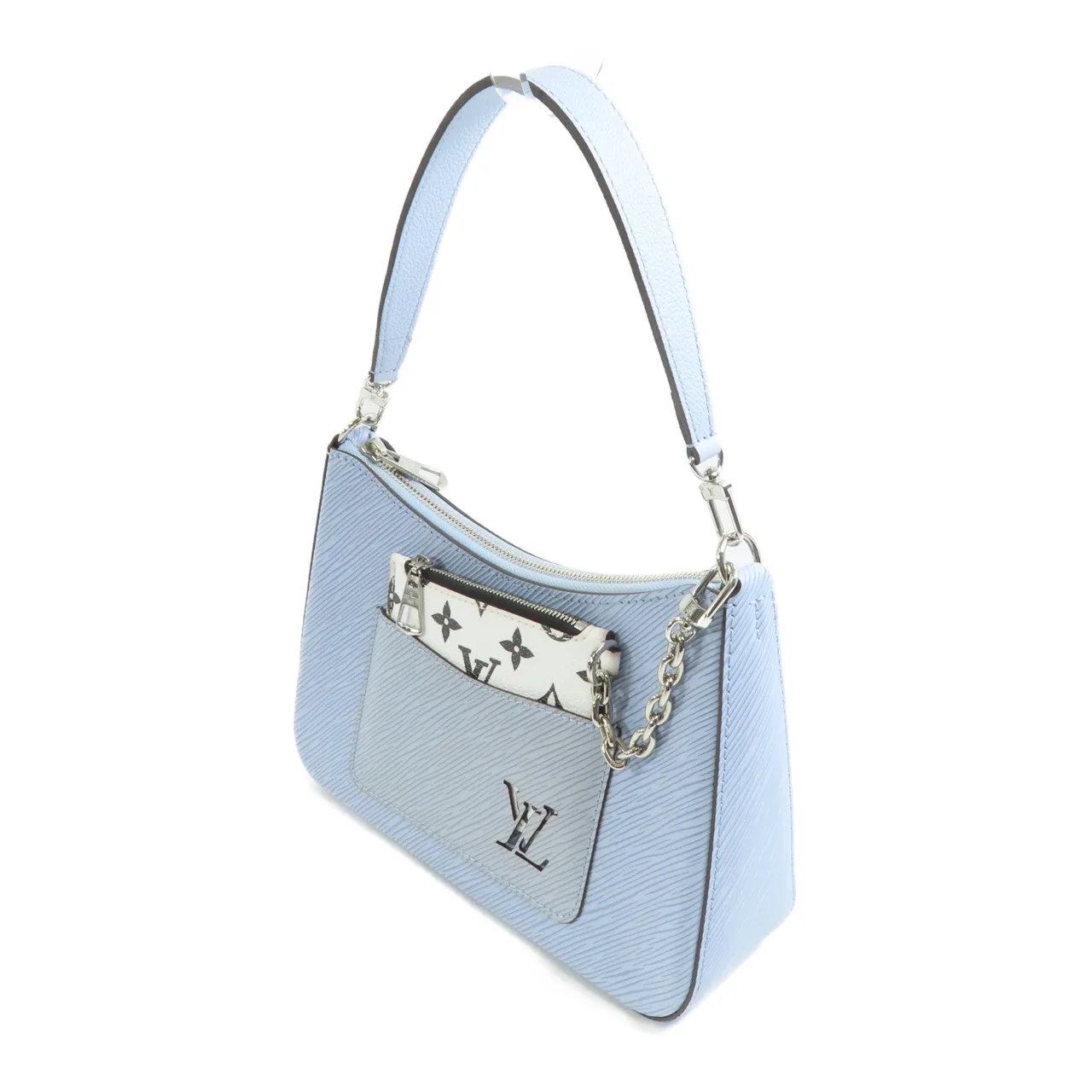 LOUIS VUITTON Marelle M59486 兩用包 牛皮 藍色 / Blue 牛皮 中古品B - 縮圖 3