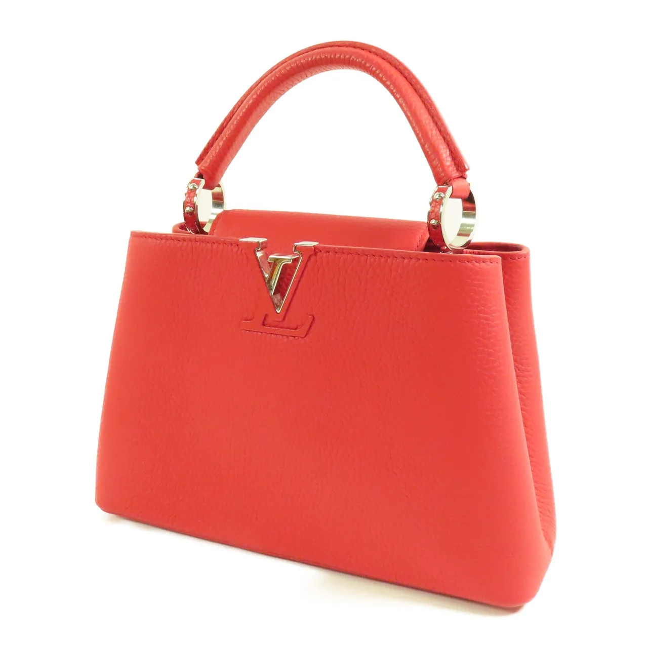 LOUIS VUITTON Capucines M94754 兩用包 牛皮 紅色 / Red 牛皮 中古品A - 縮圖 3