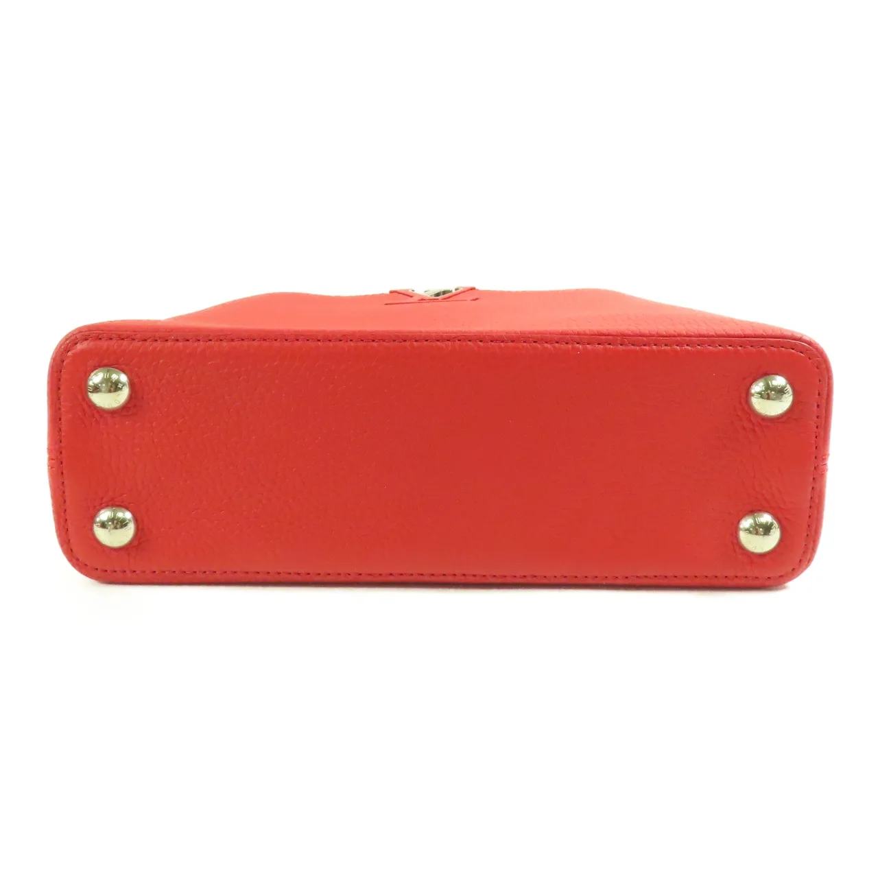 LOUIS VUITTON Capucines M94754 兩用包 牛皮 紅色 / Red 牛皮 中古品A - 縮圖 4