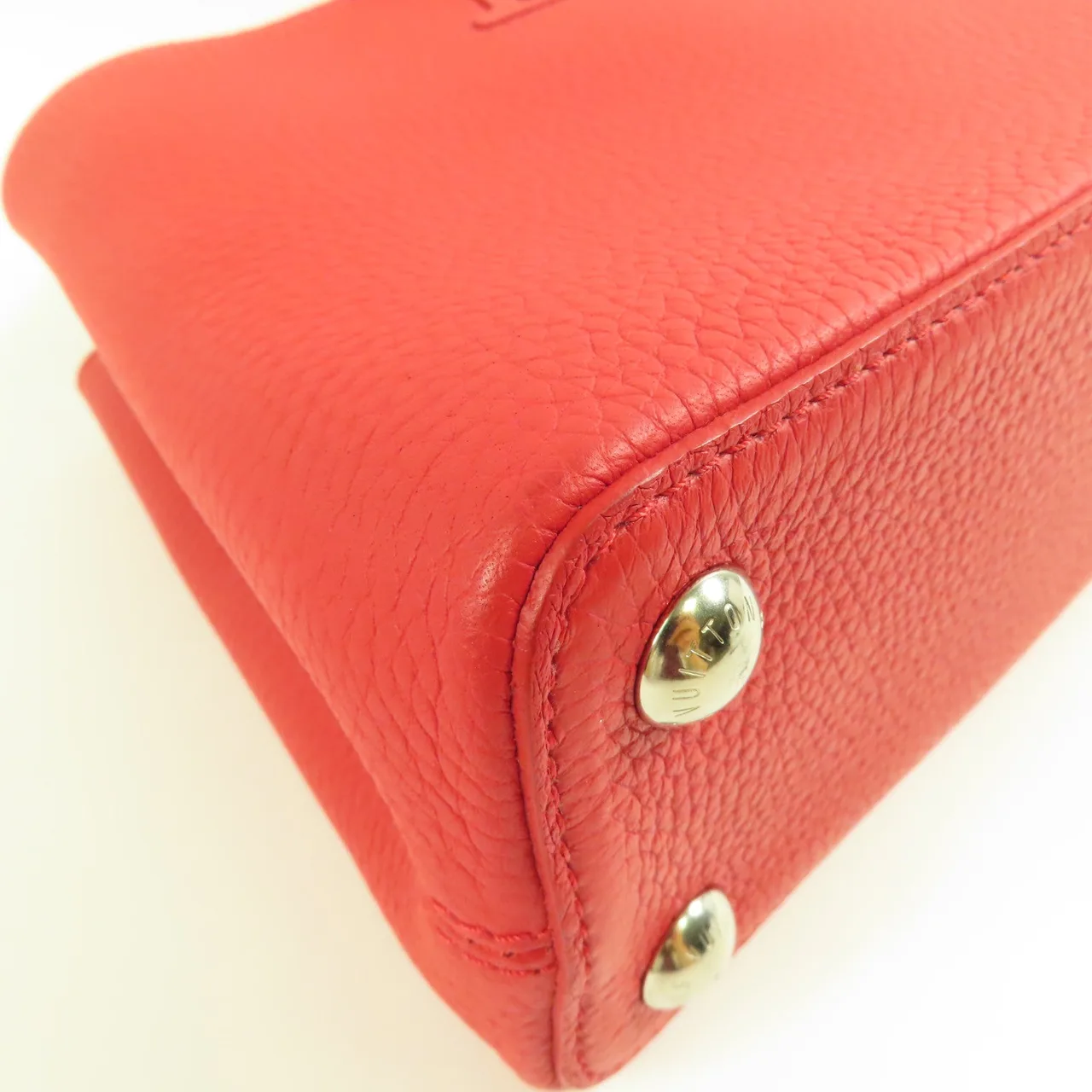 LOUIS VUITTON Capucines M94754 兩用包 牛皮 紅色 / Red 牛皮 中古品A - 縮圖 11