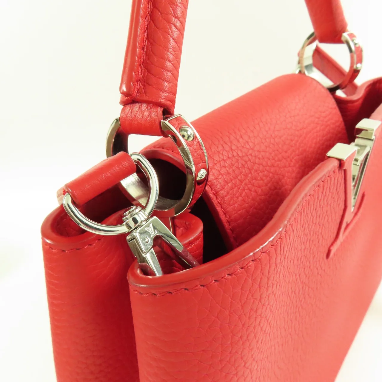 LOUIS VUITTON Capucines M94754 兩用包 牛皮 紅色 / Red 牛皮 中古品A - 縮圖 15