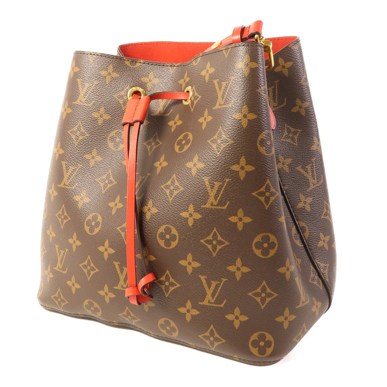 LOUIS VUITTON NeoNoe M44021 肩背包 塗層帆布 紅色 / 棕色 / Brown/Red 塗層帆布 中古品A - 縮圖 3