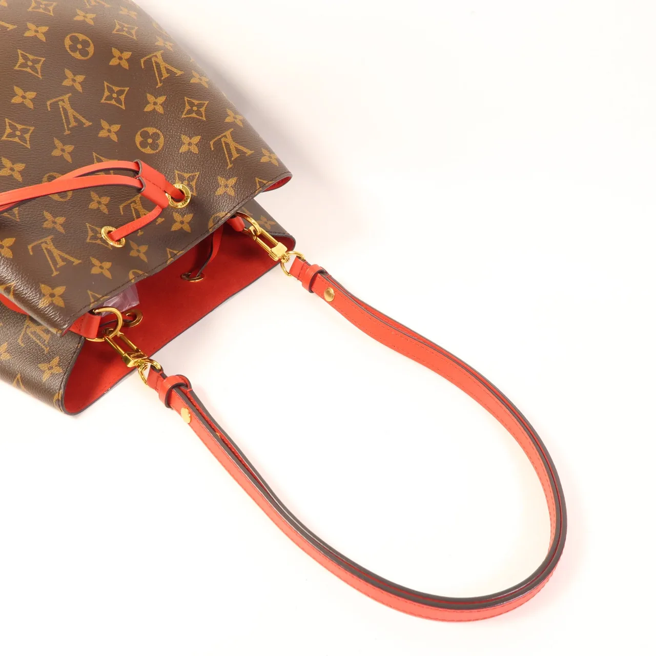 LOUIS VUITTON NeoNoe M44021 肩背包 塗層帆布 紅色 / 棕色 / Brown/Red 塗層帆布 中古品A - 縮圖 5