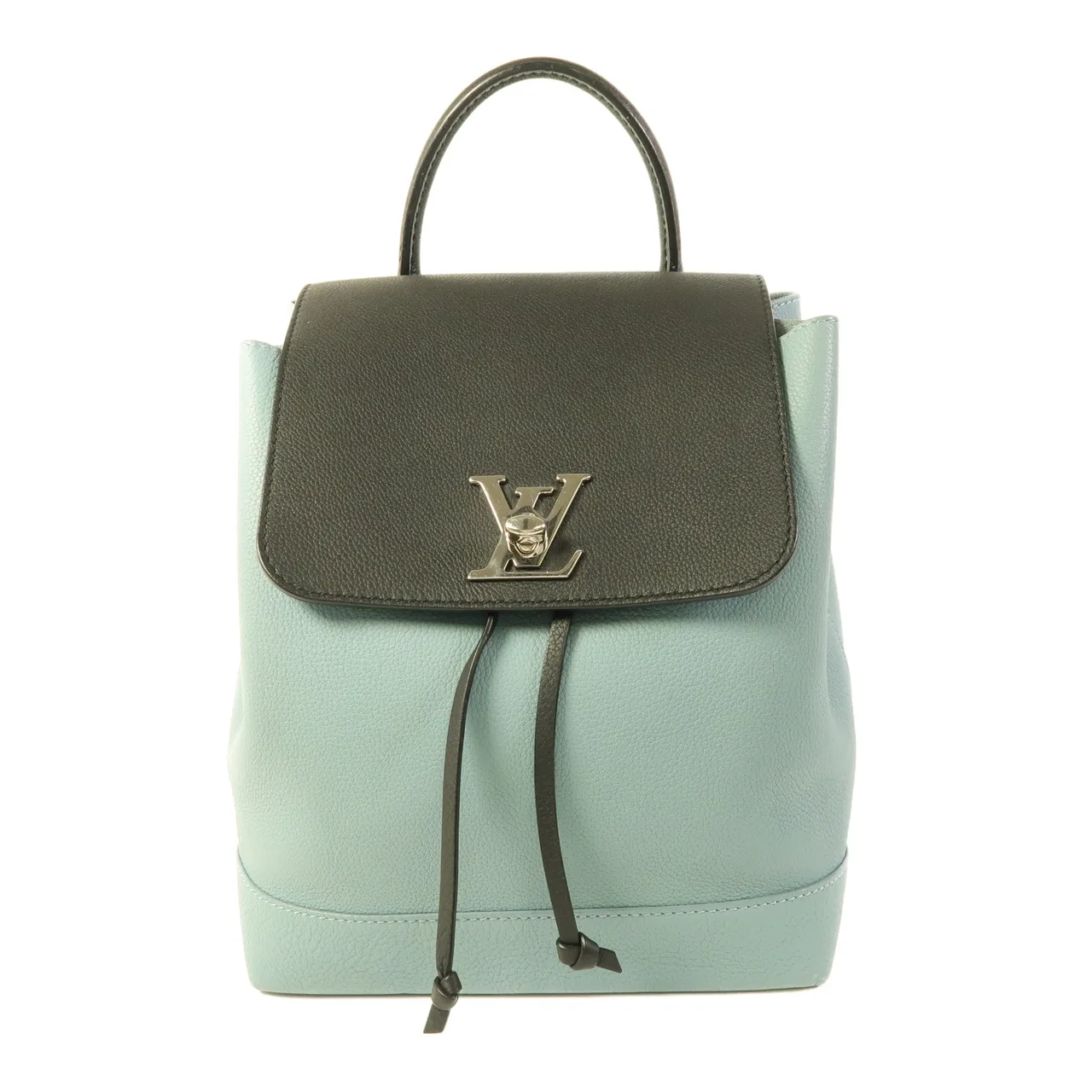LOUIS VUITTON Lock Me M43170 Backpack Calfskin 藍色 / 棕色 / Pale Blue/Black