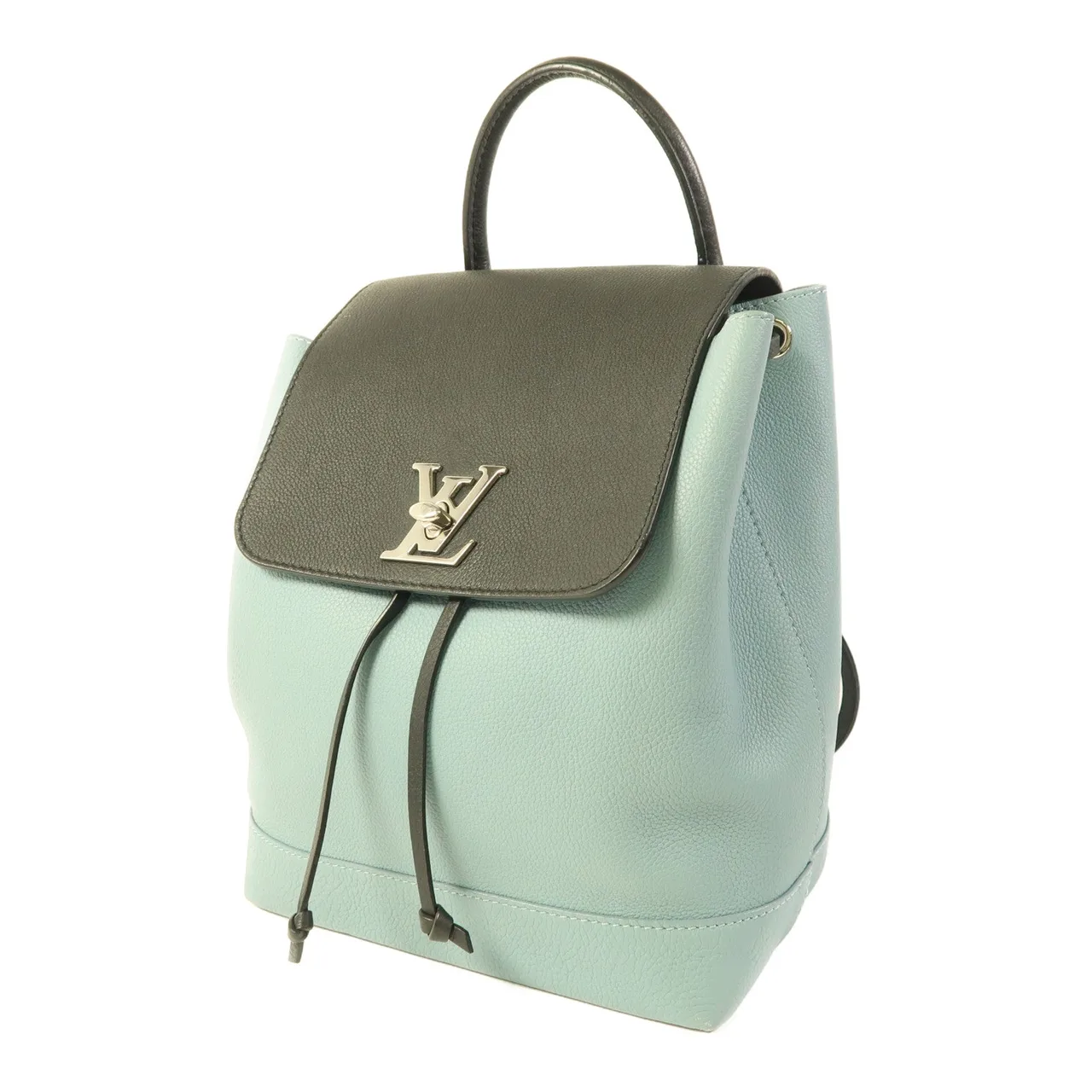 LOUIS VUITTON Lock Me M43170 背包 牛皮 藍色 / 棕色 / Pale Blue/Black 牛皮 中古品A - 縮圖 3