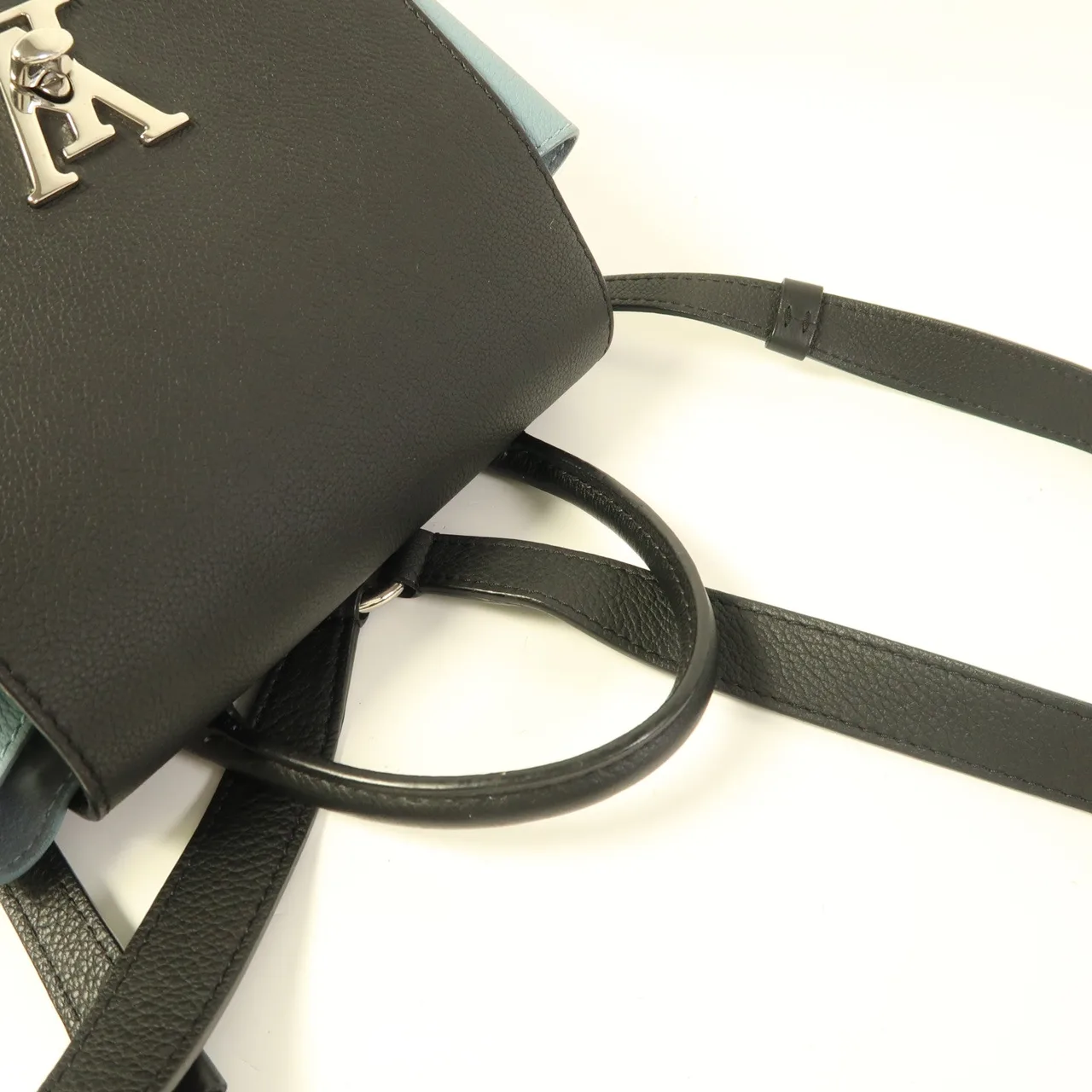 LOUIS VUITTON Lock Me M43170 背包 牛皮 藍色 / 棕色 / Pale Blue/Black 牛皮 中古品A - 縮圖 5