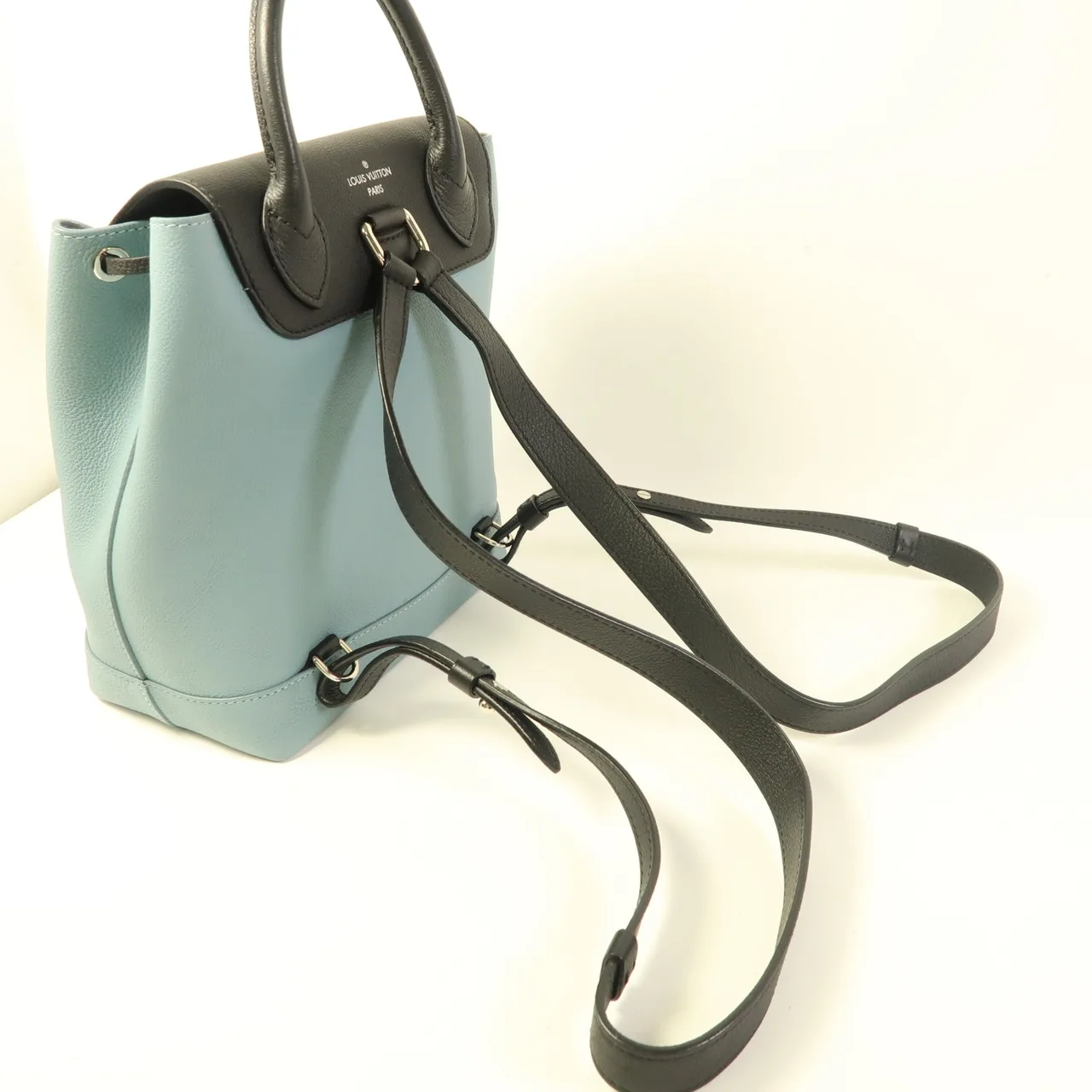 LOUIS VUITTON Lock Me M43170 背包 牛皮 藍色 / 棕色 / Pale Blue/Black 牛皮 中古品A - 縮圖 6