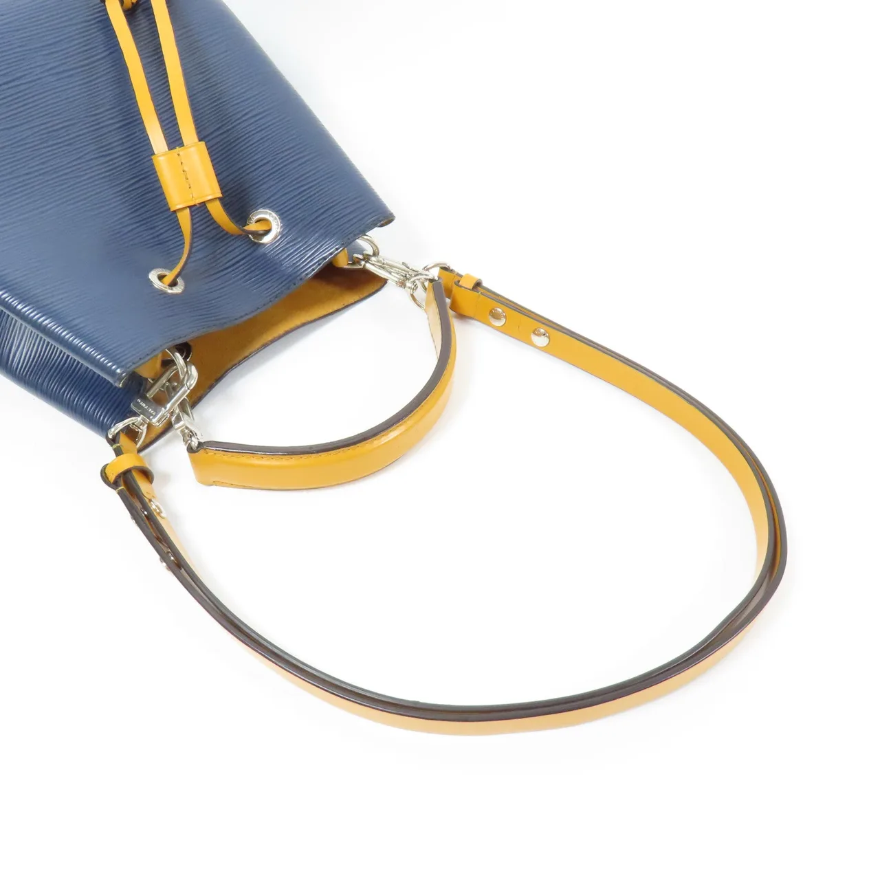 LOUIS VUITTON NeoNoe M53610 兩用包 牛皮 海軍藍 / 黃色 / Navy/Mustard 牛皮 中古品A - 縮圖 9