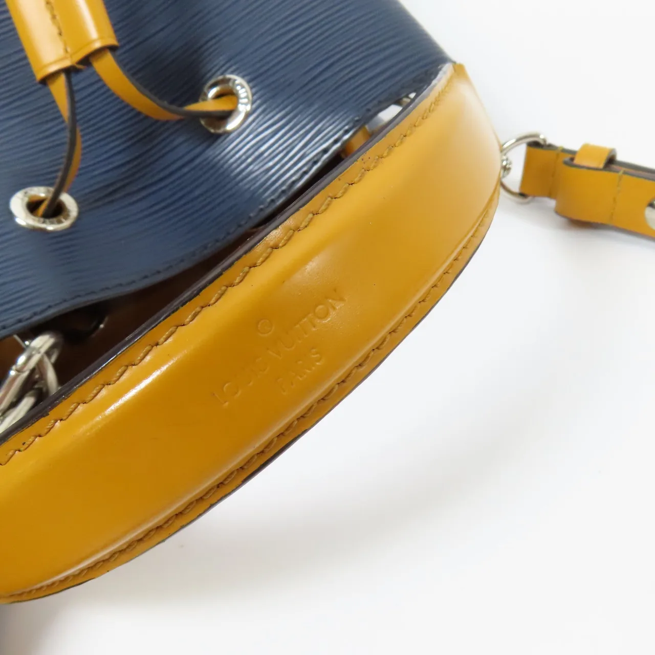 LOUIS VUITTON NeoNoe M53610 兩用包 牛皮 海軍藍 / 黃色 / Navy/Mustard 牛皮 中古品A - 縮圖 10