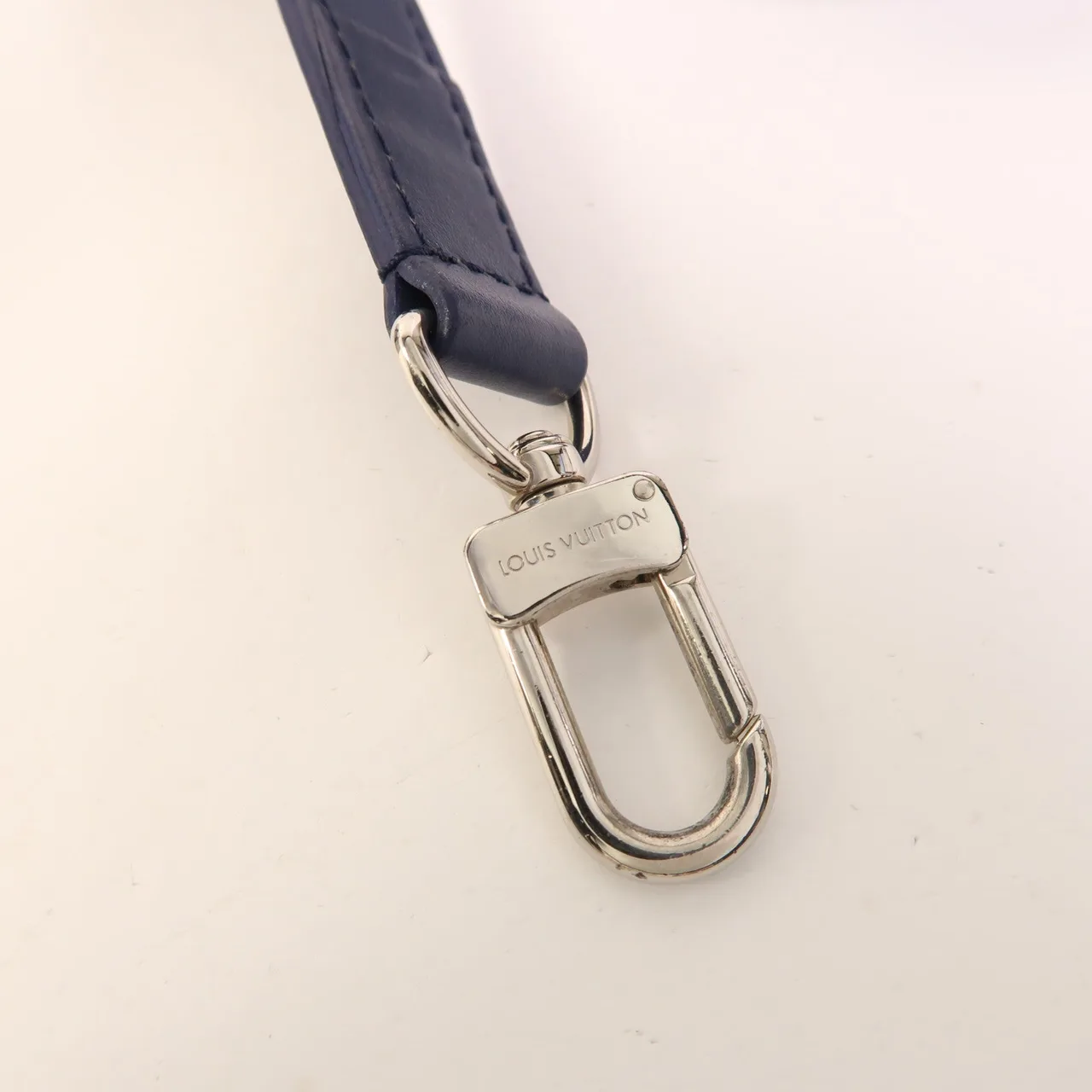 LOUIS VUITTON Keepall M45761 兩用包 塗層帆布 白色 / 藍色 / White/Navy 塗層帆布 中古品A - 縮圖 11