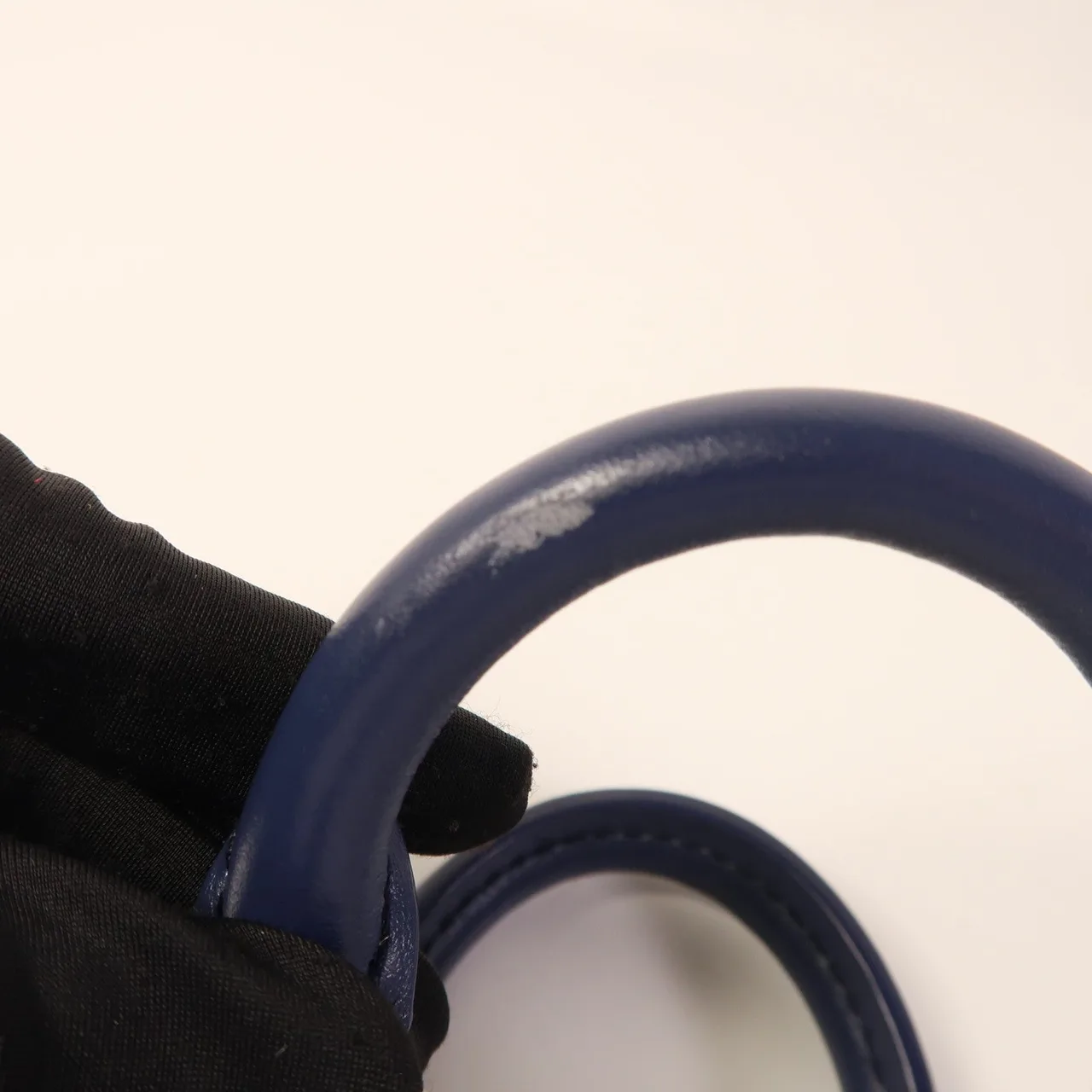 LOUIS VUITTON Keepall M45761 兩用包 塗層帆布 白色 / 藍色 / White/Navy 塗層帆布 中古品A - 縮圖 16