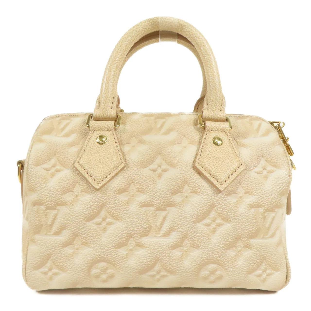 LOUIS VUITTON Speedy Bandouliere M46163 兩用包 牛皮 米色 / Beige 牛皮 中古品A - 縮圖 2