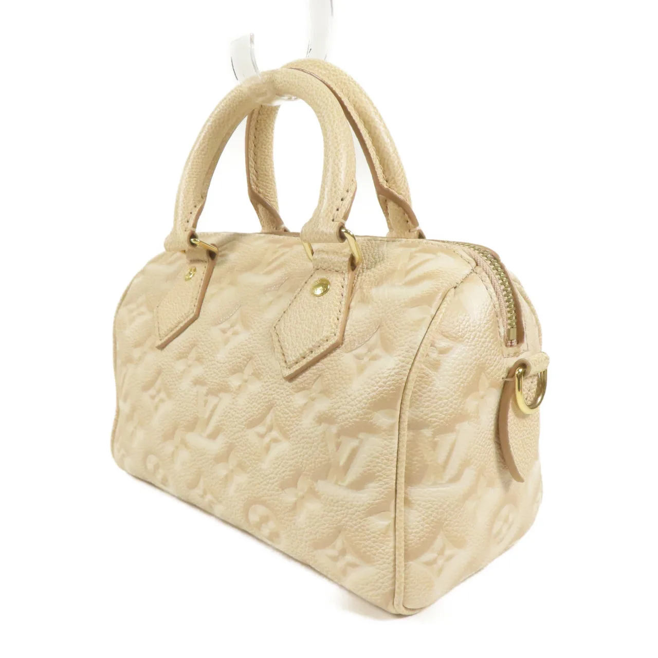 LOUIS VUITTON Speedy Bandouliere M46163 兩用包 牛皮 米色 / Beige 牛皮 中古品A - 縮圖 3