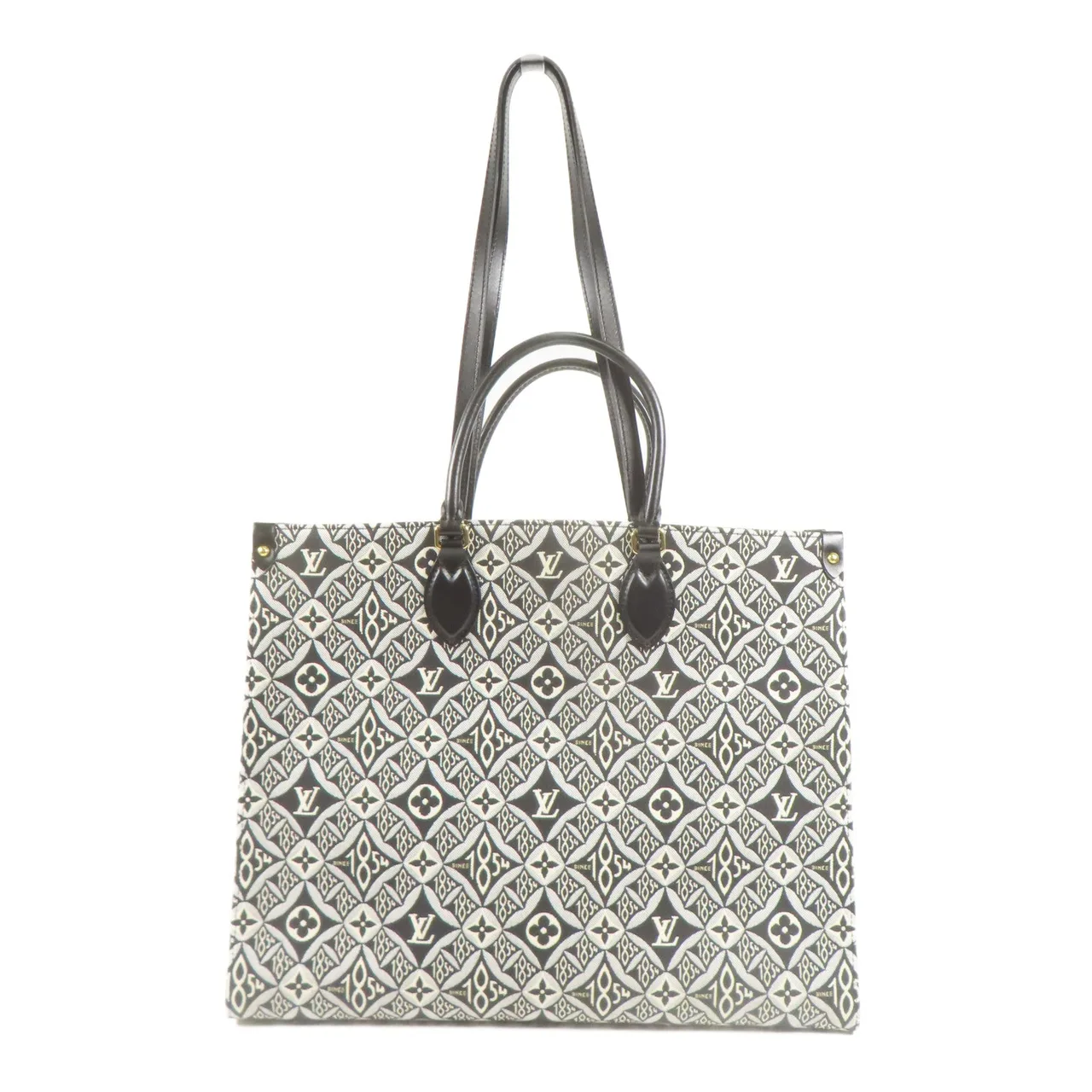 LOUIS VUITTON OnTheGo M57207 兩用包 帆布 白色 / 黑色 / Grey/White/Black