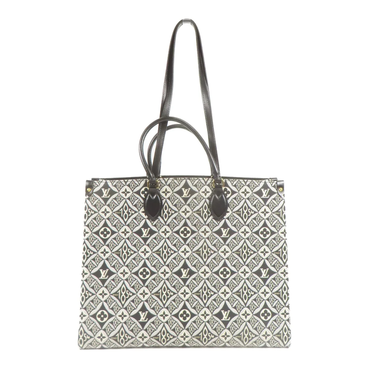 LOUIS VUITTON OnTheGo M57207 兩用包 帆布 白色 / 黑色 / Grey/White/Black 帆布 中古品A - 縮圖 2