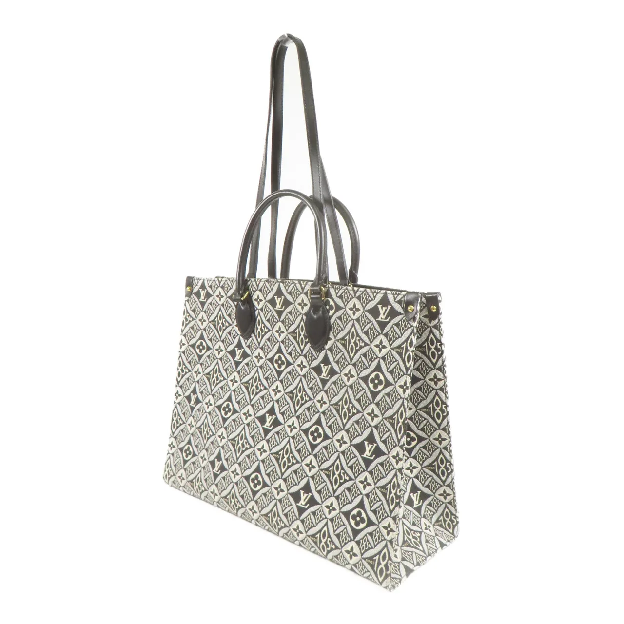 LOUIS VUITTON OnTheGo M57207 兩用包 帆布 白色 / 黑色 / Grey/White/Black 帆布 中古品A - 縮圖 3