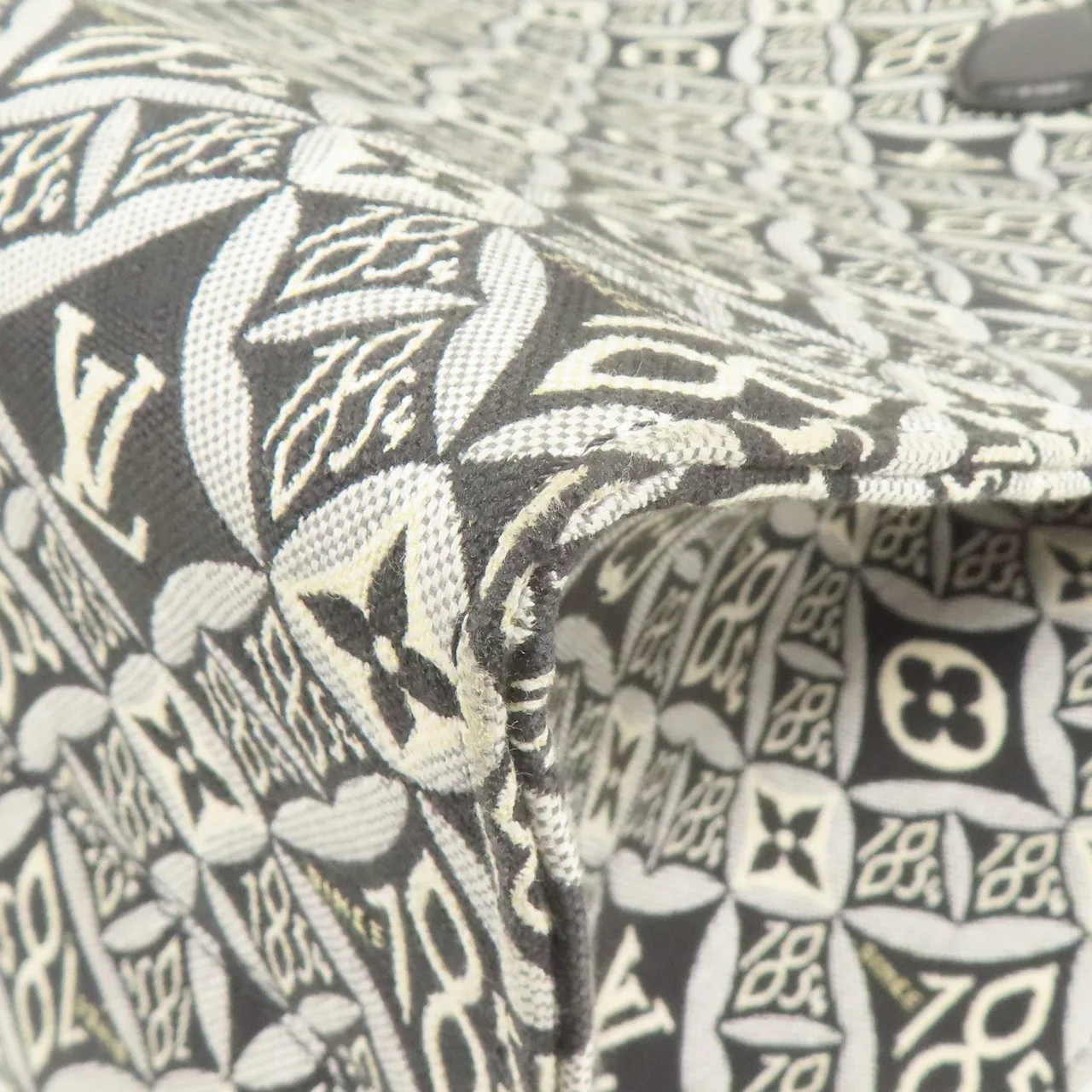 LOUIS VUITTON OnTheGo M57207 兩用包 帆布 白色 / 黑色 / Grey/White/Black 帆布 中古品A - 縮圖 12