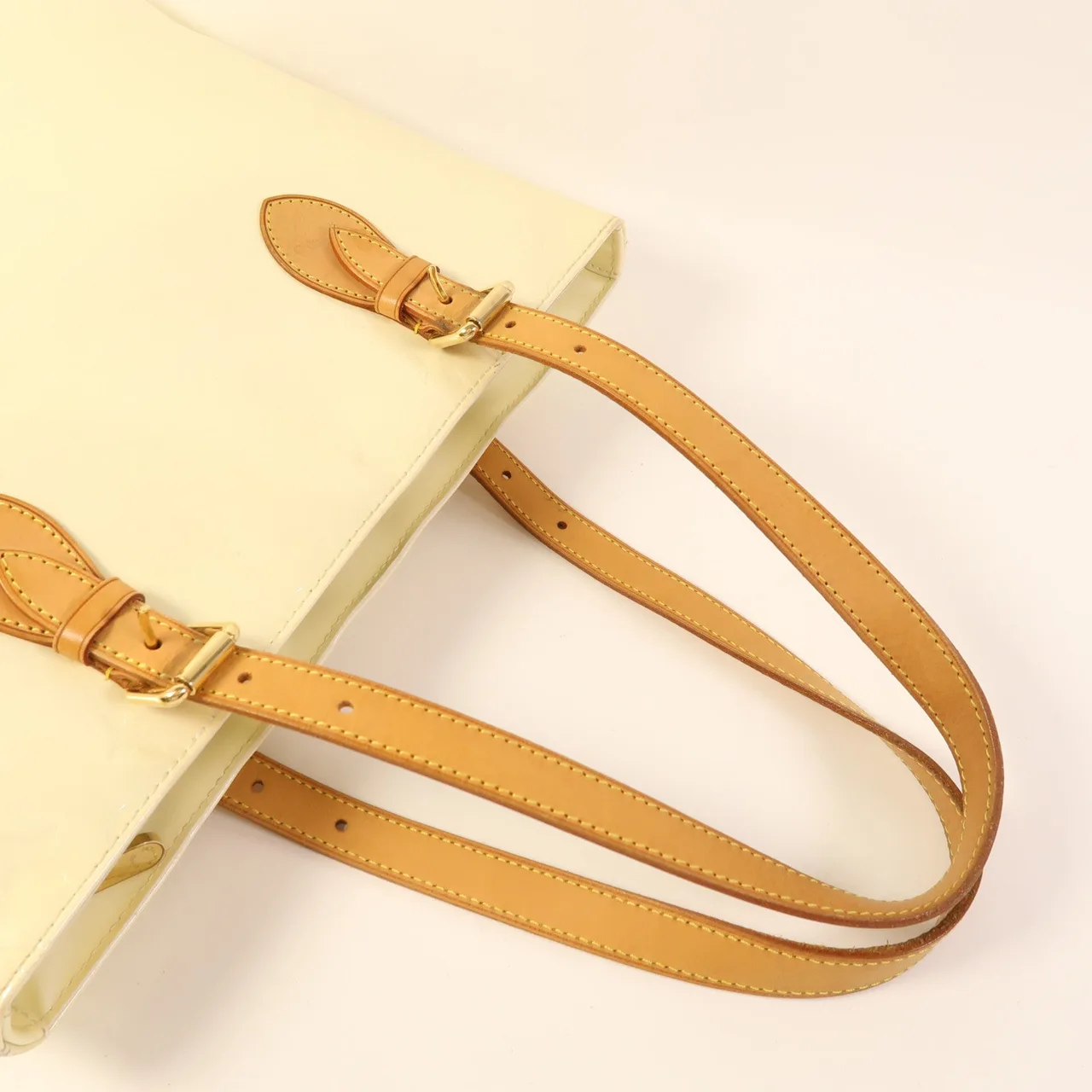 LOUIS VUITTON M91512 托特包 皮革 黃色 / Light Yellow 皮革 中古品B - 縮圖 5